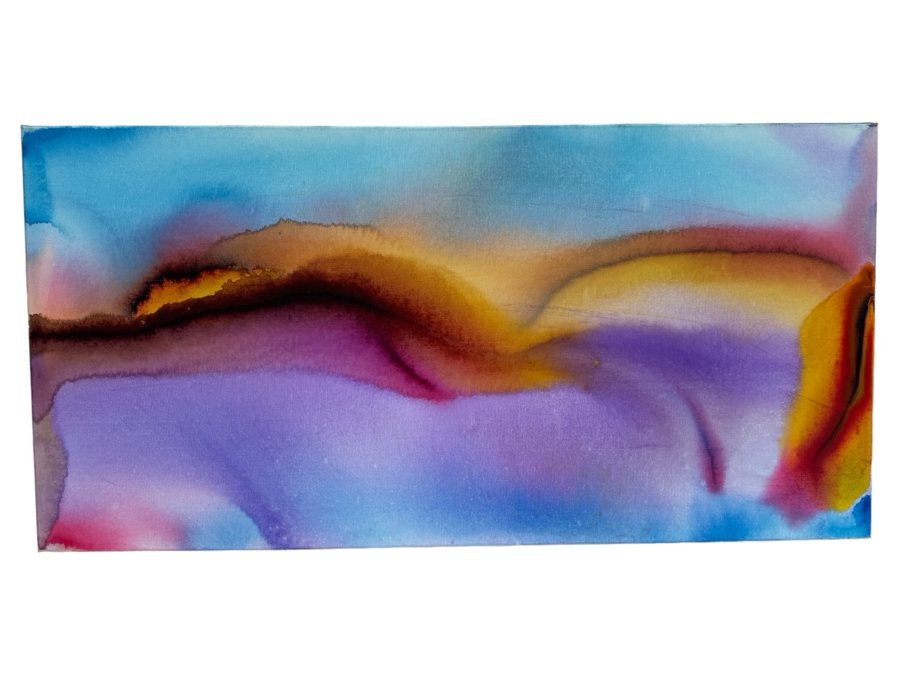Gerrit Greve (1948-2024, Cardiff by the Sea, CA) Original Abstract Flowers Acrylic Painting On Canvas 2020 Signed Verso 24' X 30' Estimate $1,000-$2,000 [Photo 1]