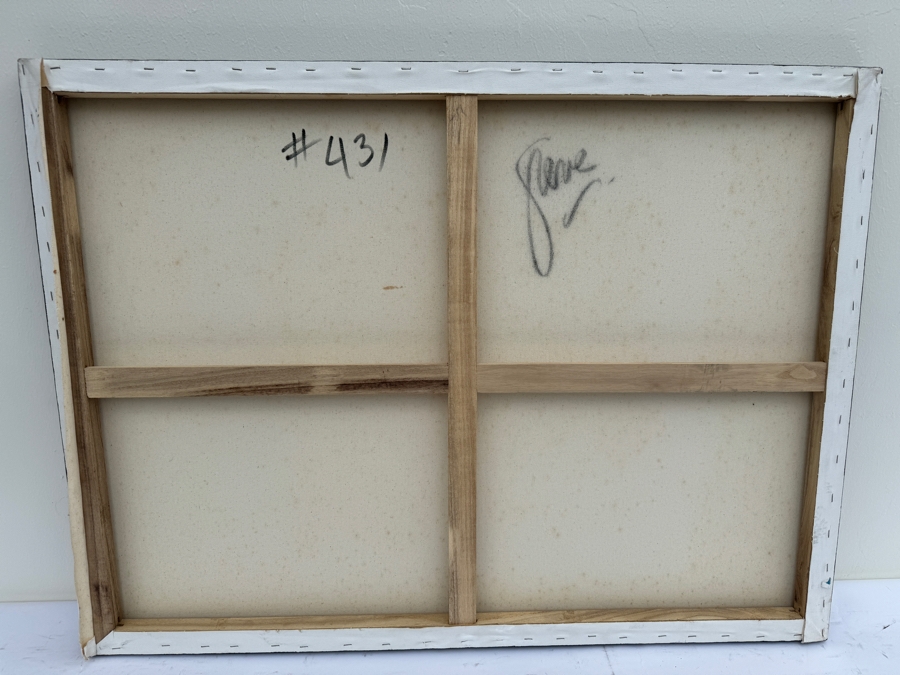 Gerrit Greve (1948-2024, Cardiff by the Sea, CA) Original Abstract Colorful Acrylic Painting On Canvas Signed Verso 40' X 30' Estimate $1,000-$2,000 [Photo 6]