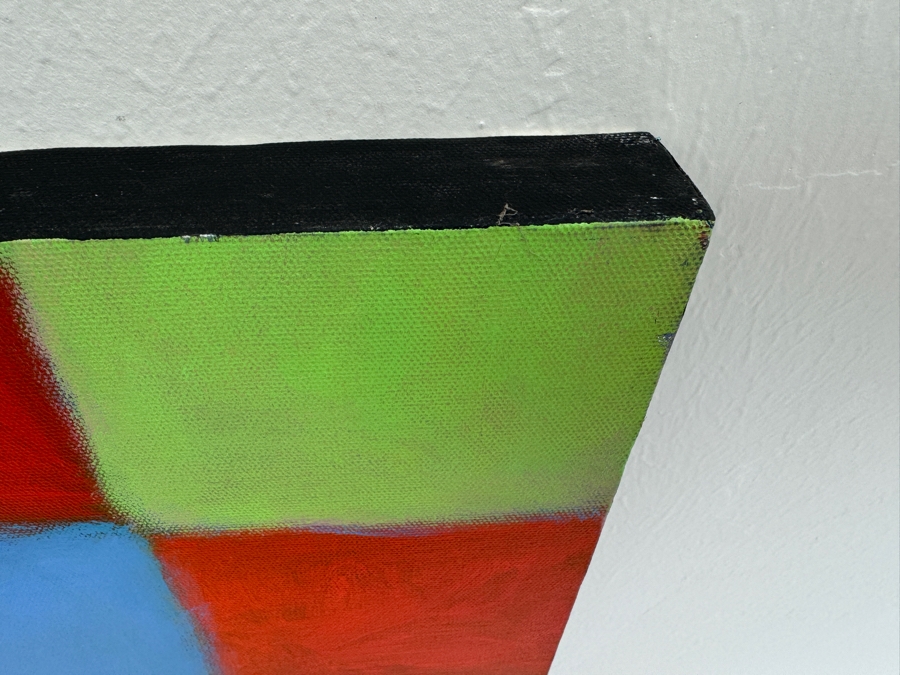 Gerrit Greve (1948-2024, Cardiff by the Sea, CA) Original Abstract Colorful Acrylic Painting On Canvas Signed Verso 40' X 30' Estimate $1,000-$2,000 [Photo 5]