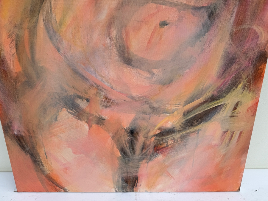 Gerrit Greve (1948-2024, Cardiff by the Sea, CA) Original Abstract Nude Woman Acrylic Painting On Canvas 2022 Signed Verso 30' X 40' Estimate $1,000-$2,000 [Photo 5]