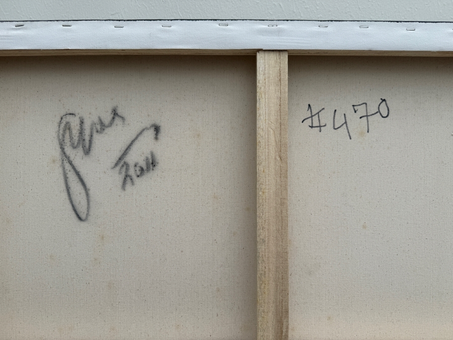 Gerrit Greve (1948-2024, Cardiff by the Sea, CA) Original Modernist Abstract Color Field Acrylic Painting On Canvas In Manner Of Mark Rothko 2011 Signed Verso 4' X 4' Estimate $1,500-$3,000 [Photo 9]