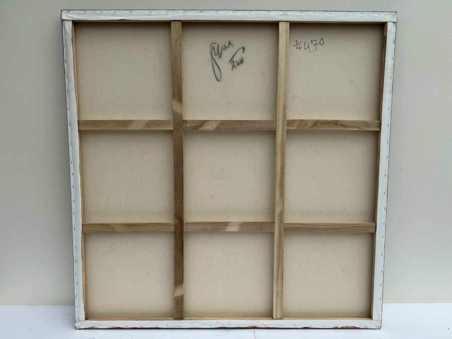 Gerrit Greve (1948-2024, Cardiff by the Sea, CA) Original Modernist Abstract Color Field Acrylic Painting On Canvas In Manner Of Mark Rothko 2011 Signed Verso 4' X 4' Estimate $1,500-$3,000 [Photo 8]