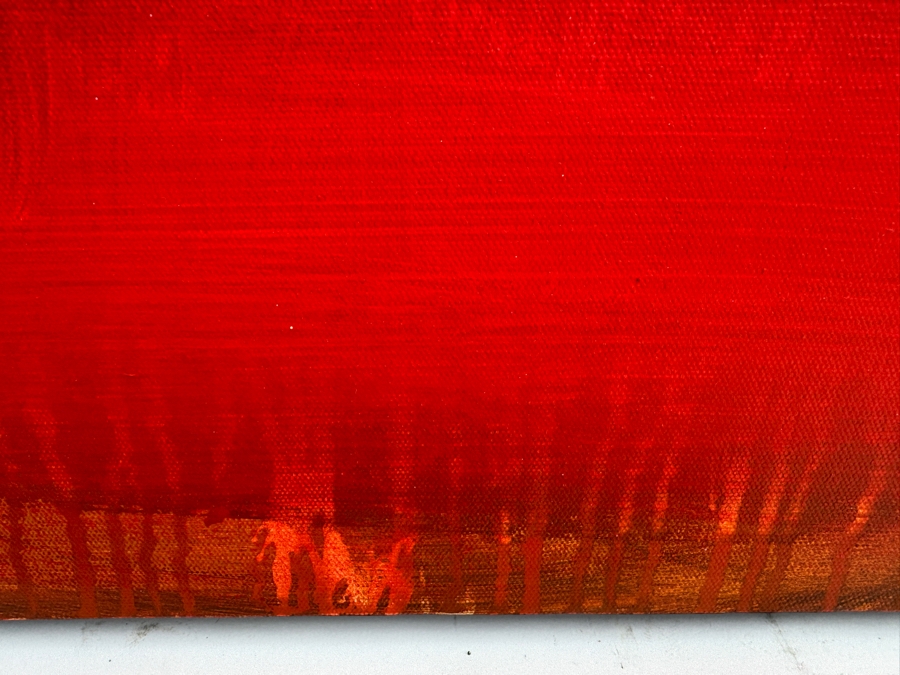 Gerrit Greve (1948-2024, Cardiff by the Sea, CA) Original Modernist Abstract Color Field Acrylic Painting On Canvas In Manner Of Mark Rothko 2011 Signed Verso 4' X 4' Estimate $1,500-$3,000 [Photo 6]
