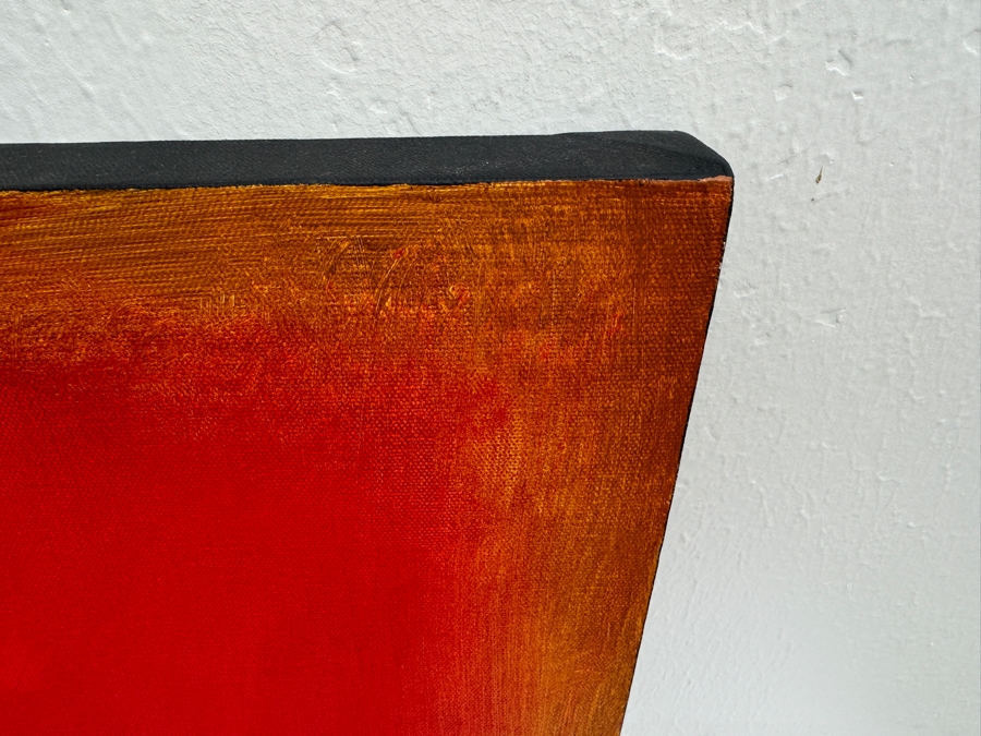 Gerrit Greve (1948-2024, Cardiff by the Sea, CA) Original Modernist Abstract Color Field Acrylic Painting On Canvas In Manner Of Mark Rothko 2011 Signed Verso 4' X 4' Estimate $1,500-$3,000 [Photo 7]