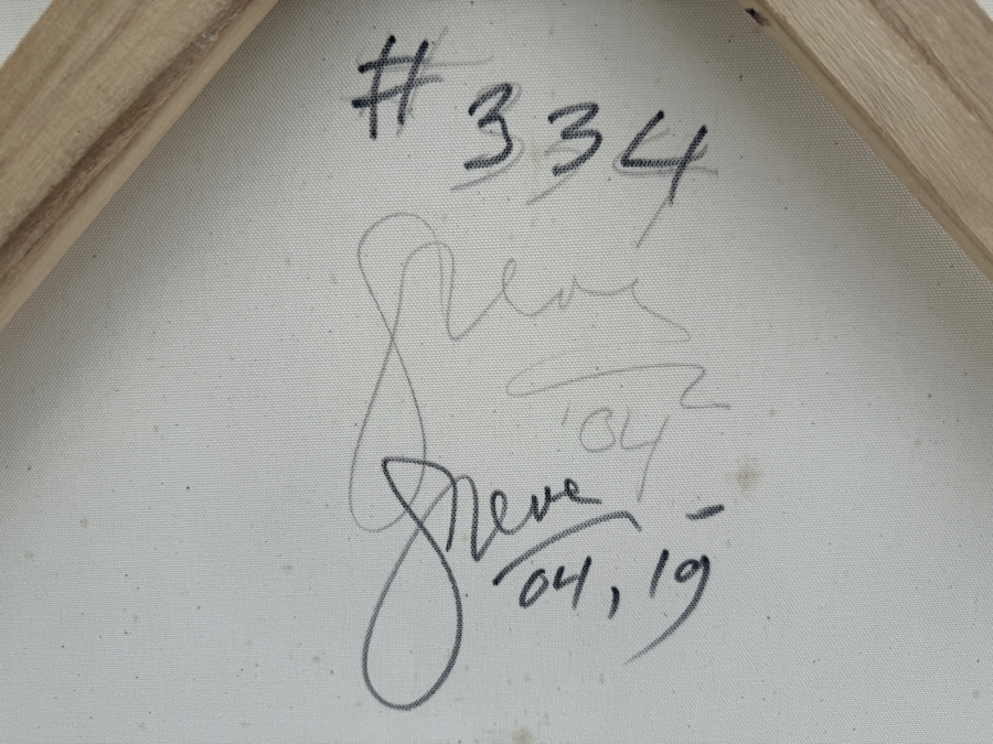 Gerrit Greve (1948-2024, Cardiff by the Sea, CA) Original Modernist Abstract Color Field Acrylic Painting On Canvas In Manner Of Mark Rothko 2004 Signed Verso 3' X 3' Estimate $1,000-$2,000 [Photo 8]