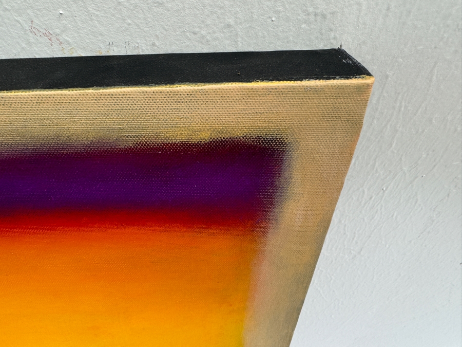 Gerrit Greve (1948-2024, Cardiff by the Sea, CA) Original Modernist Abstract Color Field Acrylic Painting On Canvas In Manner Of Mark Rothko 2004 Signed Verso 3' X 3' Estimate $1,000-$2,000 [Photo 6]