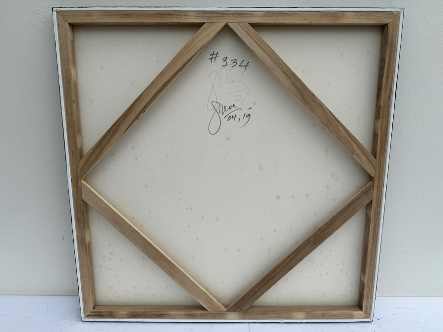 Gerrit Greve (1948-2024, Cardiff by the Sea, CA) Original Modernist Abstract Color Field Acrylic Painting On Canvas In Manner Of Mark Rothko 2004 Signed Verso 3' X 3' Estimate $1,000-$2,000 [Photo 7]