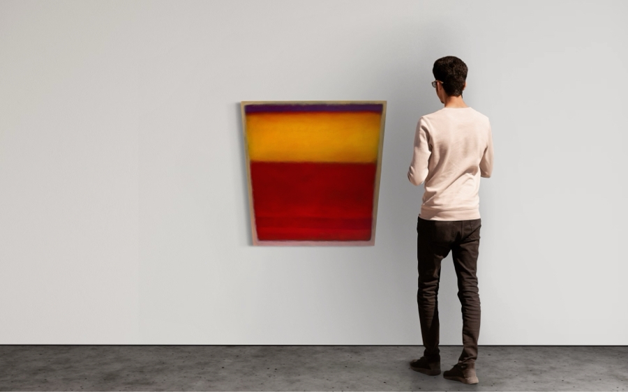 Gerrit Greve (1948-2024, Cardiff by the Sea, CA) Original Modernist Abstract Color Field Acrylic Painting On Canvas In Manner Of Mark Rothko 2004 Signed Verso 3' X 3' Estimate $1,000-$2,000 [Photo 2]