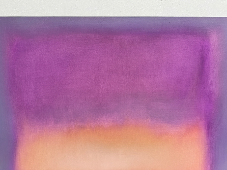 Gerrit Greve (1948-2024, Cardiff by the Sea, CA) Original Modernist Abstract Color Field Acrylic Painting On Canvas In Manner Of Mark Rothko 2019 Signed Verso 3' X 3' Estimate $1,000-$2,000 [Photo 3]
