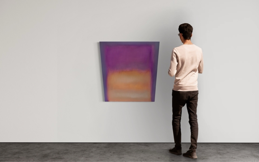 Gerrit Greve (1948-2024, Cardiff by the Sea, CA) Original Modernist Abstract Color Field Acrylic Painting On Canvas In Manner Of Mark Rothko 2019 Signed Verso 3' X 3' Estimate $1,000-$2,000 [Photo 2]