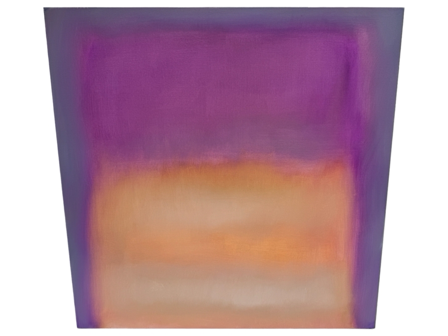 Gerrit Greve (1948-2024, Cardiff by the Sea, CA) Original Modernist Abstract Color Field Acrylic Painting On Canvas In Manner Of Mark Rothko 2019 Signed Verso 3' X 3' Estimate $1,000-$2,000