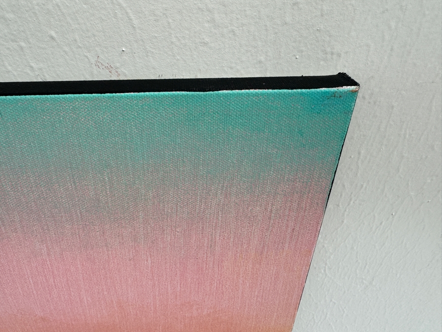 Gerrit Greve (1948-2024, Cardiff by the Sea, CA) Original Modernist Abstract Color Field Acrylic Painting On Canvas In Manner Of Mark Rothko 2019 Signed Verso 3' X 3' Estimate $1,000-$2,000 [Photo 5]