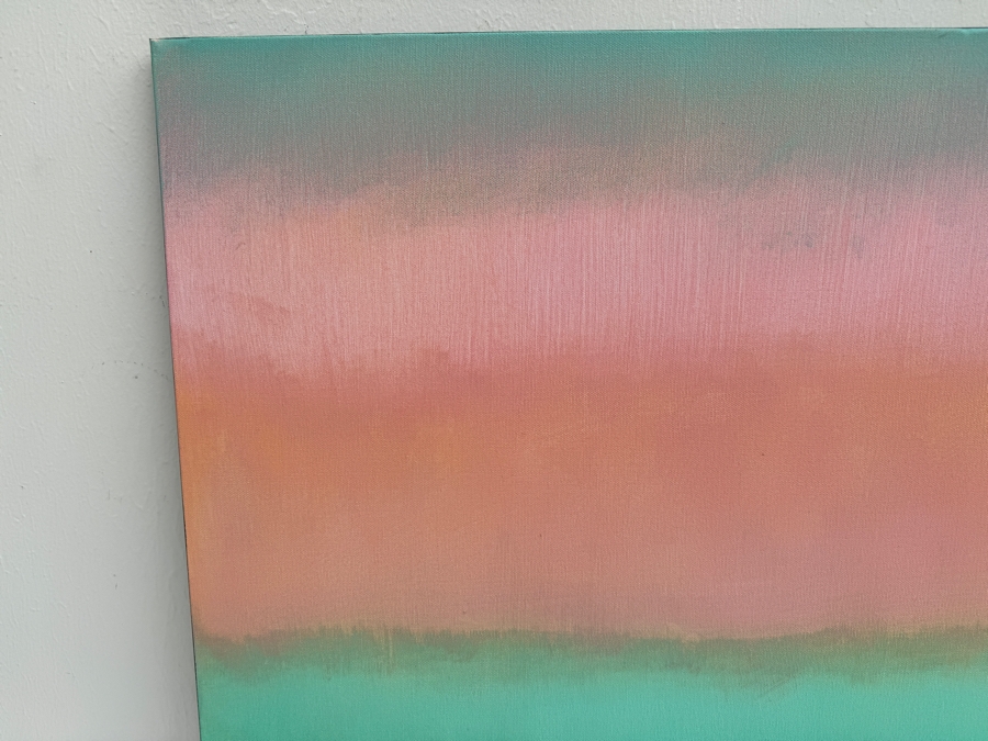 Gerrit Greve (1948-2024, Cardiff by the Sea, CA) Original Modernist Abstract Color Field Acrylic Painting On Canvas In Manner Of Mark Rothko 2019 Signed Verso 3' X 3' Estimate $1,000-$2,000 [Photo 3]