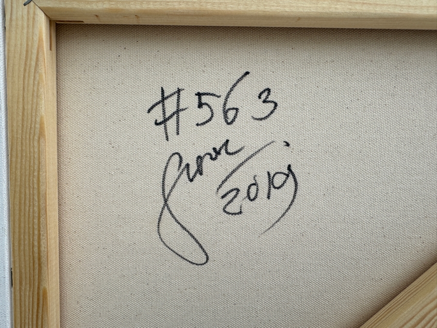 Gerrit Greve (1948-2024, Cardiff by the Sea, CA) Original Modernist Abstract Color Field Acrylic Painting On Canvas In Manner Of Mark Rothko 2019 Signed Verso 3' X 3' Estimate $1,000-$2,000 [Photo 7]