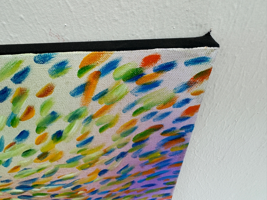 Gerrit Greve (1948-2024, Cardiff by the Sea, CA) Original Abstract Plants Acrylic Painting On Canvas 2019 Signed Verso 3' X 3' Estimate $1,000-$2,000 [Photo 7]