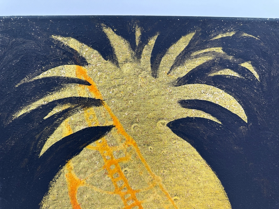 Gerrit Greve (1948-2024, Cardiff by the Sea, CA) Original Abstract Acrylic Painting On Canvas Titled 'Pineapple' 2014 Signed Verso 20' X 16' Estimate $1,000-$2,000 [Photo 3]
