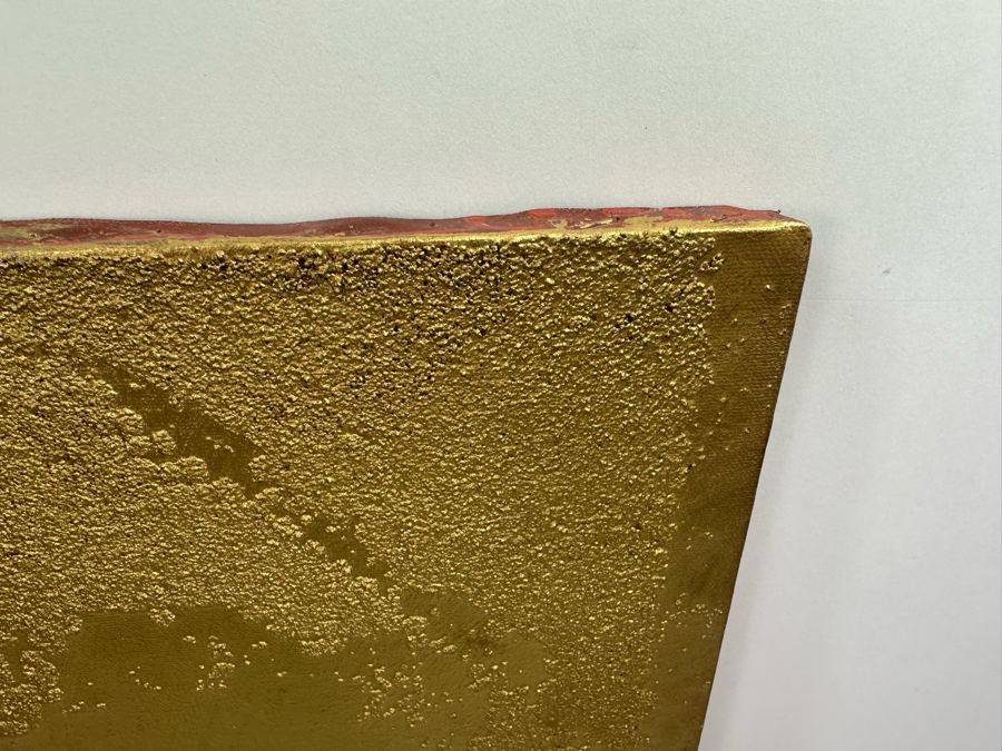 Gerrit Greve (1948-2024, Cardiff by the Sea, CA) Original Mixed Media Icon Series Acrylic Painting On Canvas Titled 'Deesis For A Witness' 2003 Signed Verso 16' X 20' Estimate $1,000-$2,000 [Photo 4]