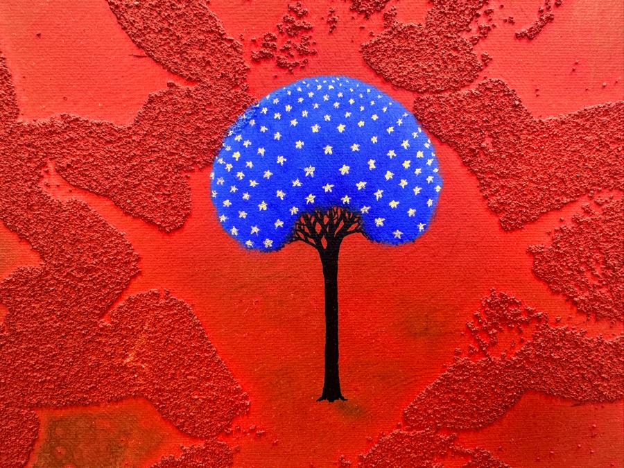 Gerrit Greve (1948-2024, Cardiff by the Sea, CA) Original Mixed Media Icon Series Acrylic Painting On Canvas Titled 'Eternal Witness Tree' 2003 Signed Verso 16' X 20' Estimate $1,000-$2,000 [Photo 2]