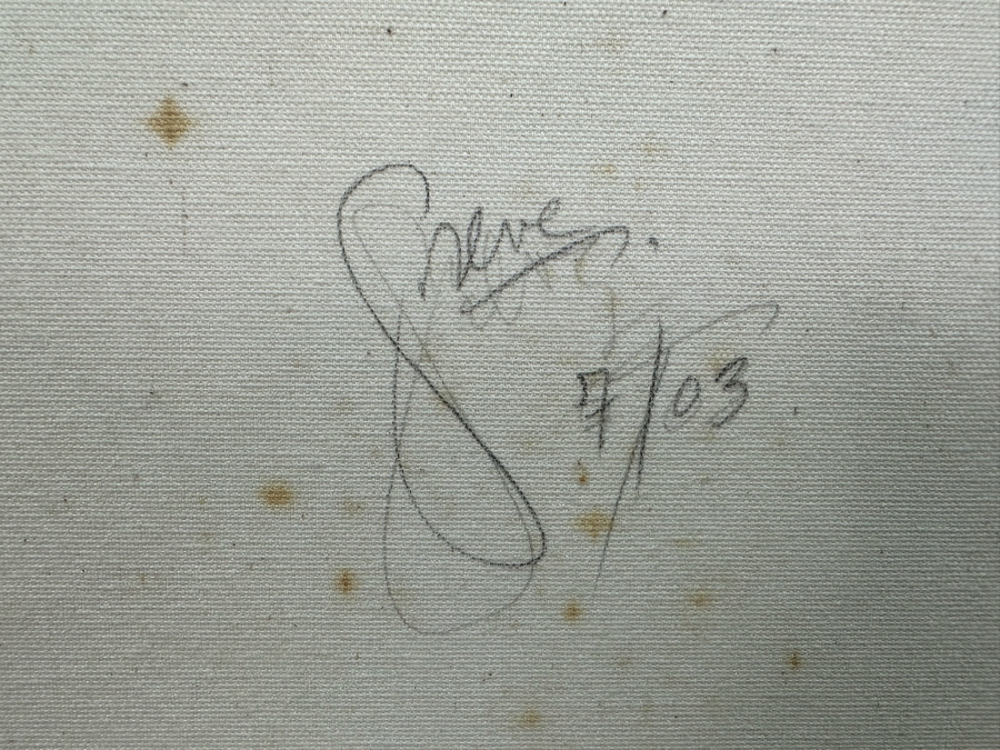 Gerrit Greve (1948-2024, Cardiff by the Sea, CA) Original Mixed Media Icon Series Acrylic Painting On Canvas Titled 'Eternal Witness Tree' 2003 Signed Verso 16' X 20' Estimate $1,000-$2,000 [Photo 6]