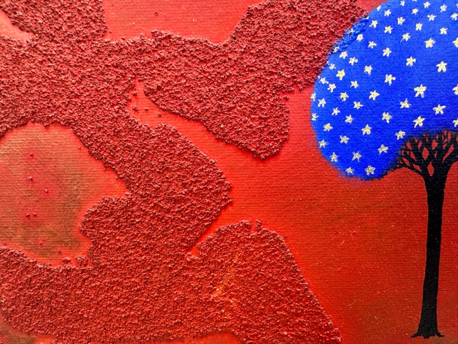 Gerrit Greve (1948-2024, Cardiff by the Sea, CA) Original Mixed Media Icon Series Acrylic Painting On Canvas Titled 'Eternal Witness Tree' 2003 Signed Verso 16' X 20' Estimate $1,000-$2,000 [Photo 3]