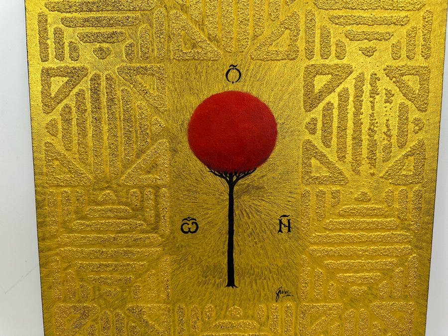 Gerrit Greve (1948-2024, Cardiff by the Sea, CA) Original Mixed Media Icon Series Acrylic Painting On Canvas Signed Front 16' X 20' Estimate $1,000-$2,000 [Photo 2]