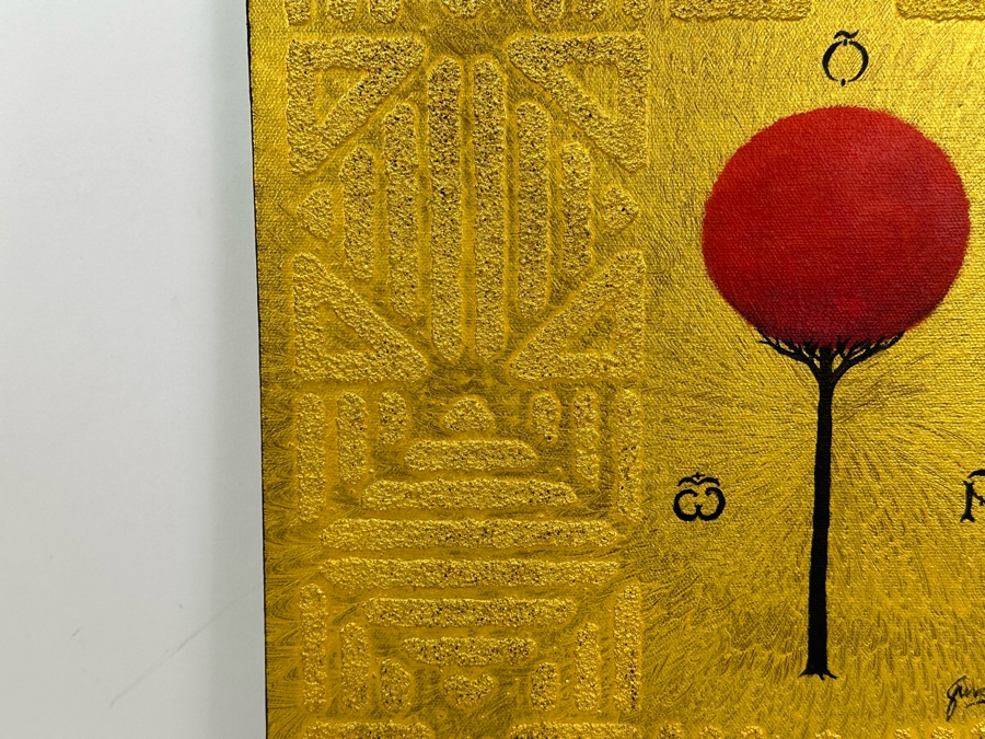 Gerrit Greve (1948-2024, Cardiff by the Sea, CA) Original Mixed Media Icon Series Acrylic Painting On Canvas Signed Front 16' X 20' Estimate $1,000-$2,000 [Photo 4]