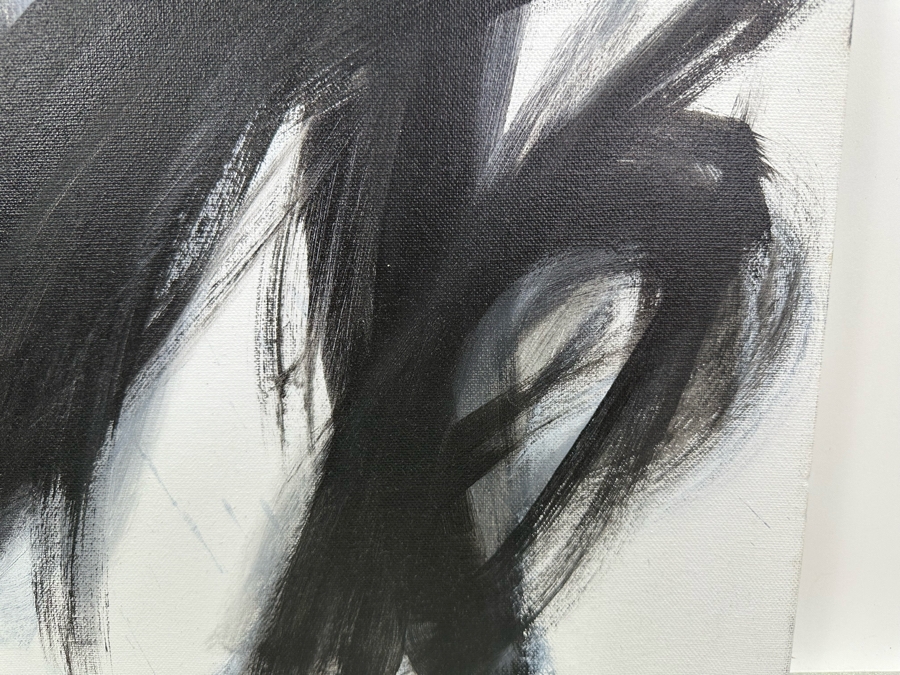 Gerrit Greve (1948-2024, Cardiff by the Sea, CA) Original Abstract Calligraphy Acrylic Painting On Canvas Signed Verso 16' X 20' Estimate $1,000-$2,000 [Photo 3]