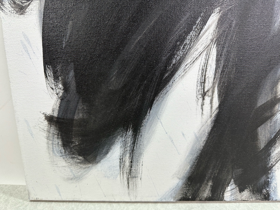 Gerrit Greve (1948-2024, Cardiff by the Sea, CA) Original Abstract Calligraphy Acrylic Painting On Canvas Signed Verso 16' X 20' Estimate $1,000-$2,000 [Photo 2]