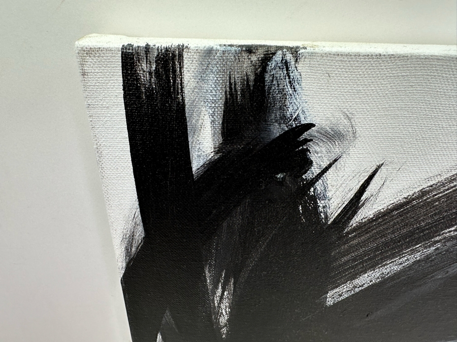 Gerrit Greve (1948-2024, Cardiff by the Sea, CA) Original Abstract Calligraphy Acrylic Painting On Canvas Signed Verso 16' X 20' Estimate $1,000-$2,000 [Photo 4]