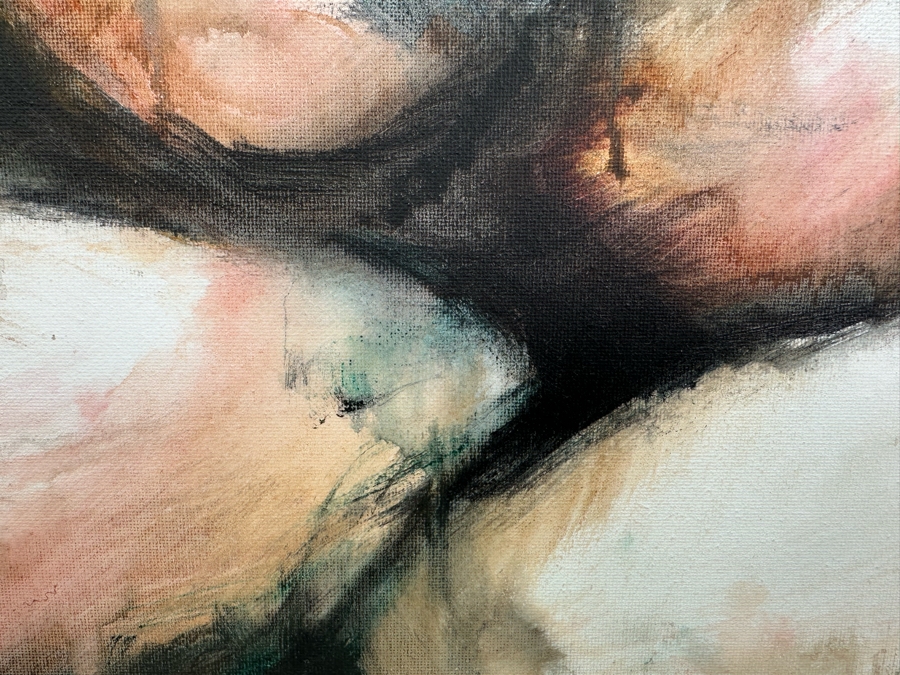 Gerrit Greve (1948-2024, Cardiff by the Sea, CA) Original Abstract Acrylic Painting On Canvas Titled 'Water Rocks 36' 2019 Signed Verso 20' X 16' Estimate $1,000-$2,000 [Photo 3]