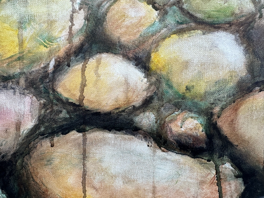 Gerrit Greve (1948-2024, Cardiff by the Sea, CA) Original Abstract Acrylic Painting On Canvas Titled 'Water Rocks 34' 2019 Signed Verso 20' X 16' Estimate $1,000-$2,000 [Photo 2]