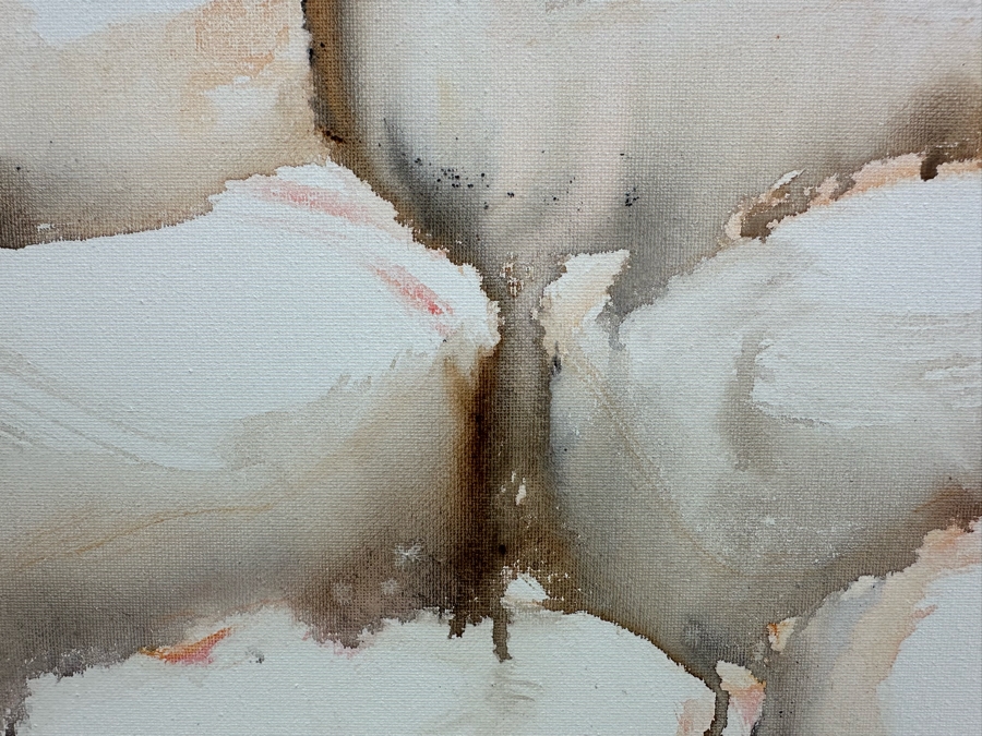 Gerrit Greve (1948-2024, Cardiff by the Sea, CA) Original Abstract Acrylic Painting On Canvas Titled 'Water Rocks 32' 2019 Signed Verso 20' X 16' Estimate $1,000-$2,000 [Photo 3]