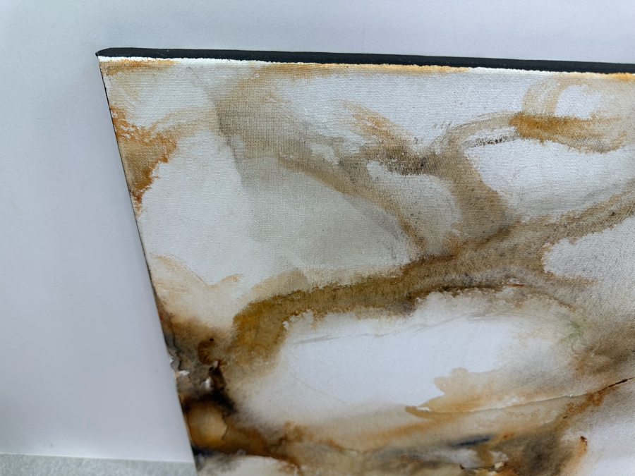 Gerrit Greve (1948-2024, Cardiff by the Sea, CA) Original Abstract Acrylic Painting On Canvas Titled 'Water Rocks 31' 2019 Signed Verso 20' X 16' Estimate $1,000-$2,000 [Photo 5]