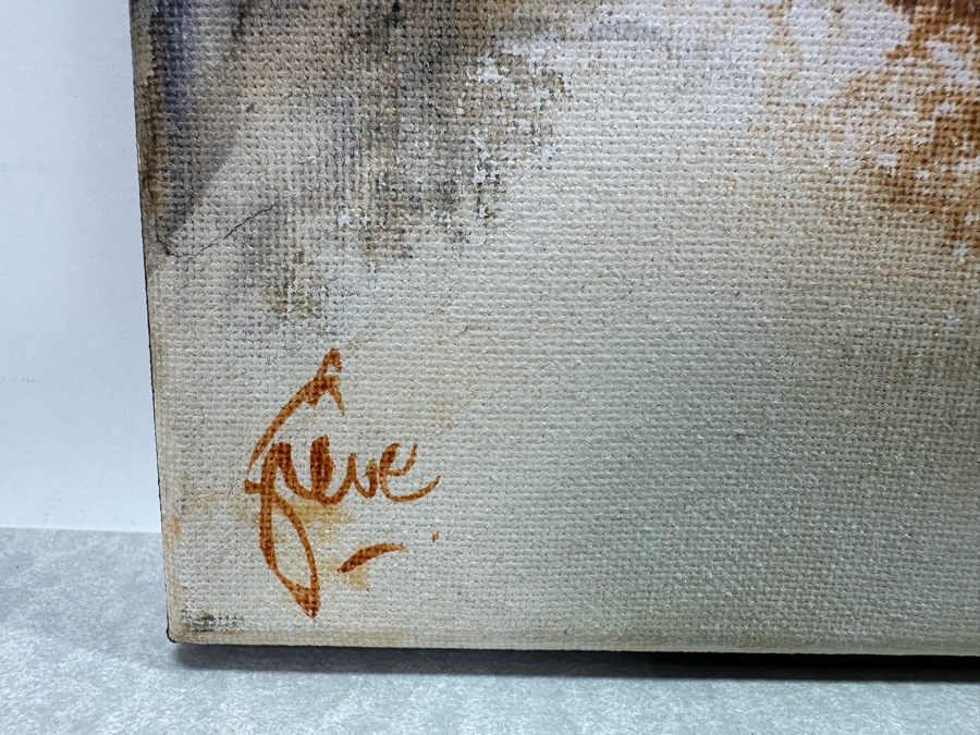 Gerrit Greve (1948-2024, Cardiff by the Sea, CA) Original Abstract Acrylic Painting On Canvas Titled 'Water Rocks 31' 2019 Signed Verso 20' X 16' Estimate $1,000-$2,000 [Photo 3]