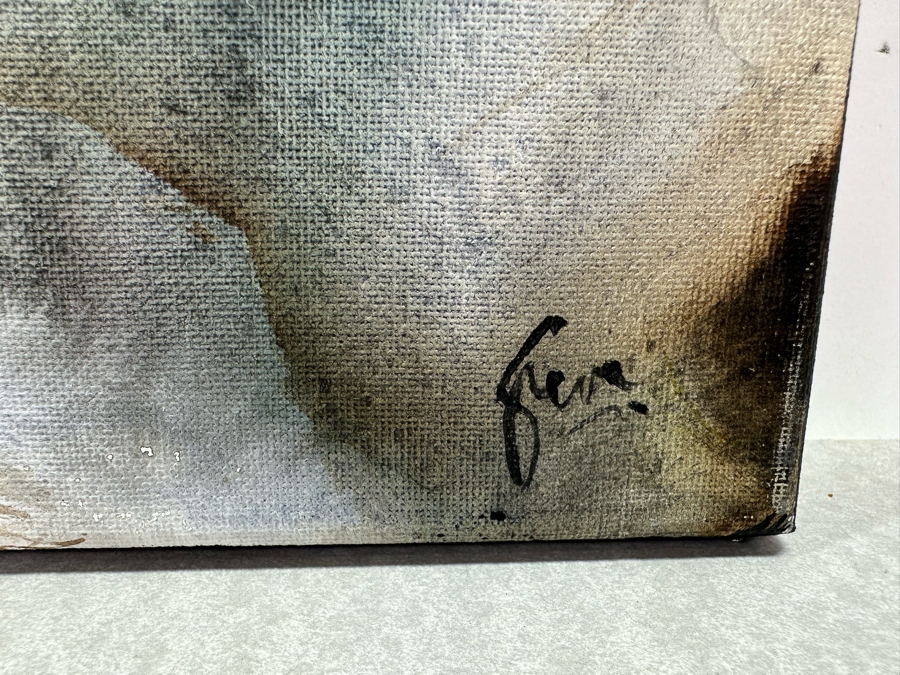 Gerrit Greve (1948-2024, Cardiff by the Sea, CA) Original Abstract Acrylic Painting On Canvas Titled 'Water Rocks 30' 2019 Signed Verso 20' X 16' Estimate $1,000-$2,000 [Photo 3]