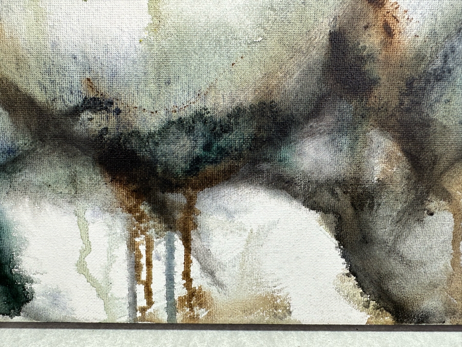 Gerrit Greve (1948-2024, Cardiff by the Sea, CA) Original Abstract Acrylic Painting On Canvas Titled 'Water Rocks 30' 2019 Signed Verso 20' X 16' Estimate $1,000-$2,000 [Photo 2]