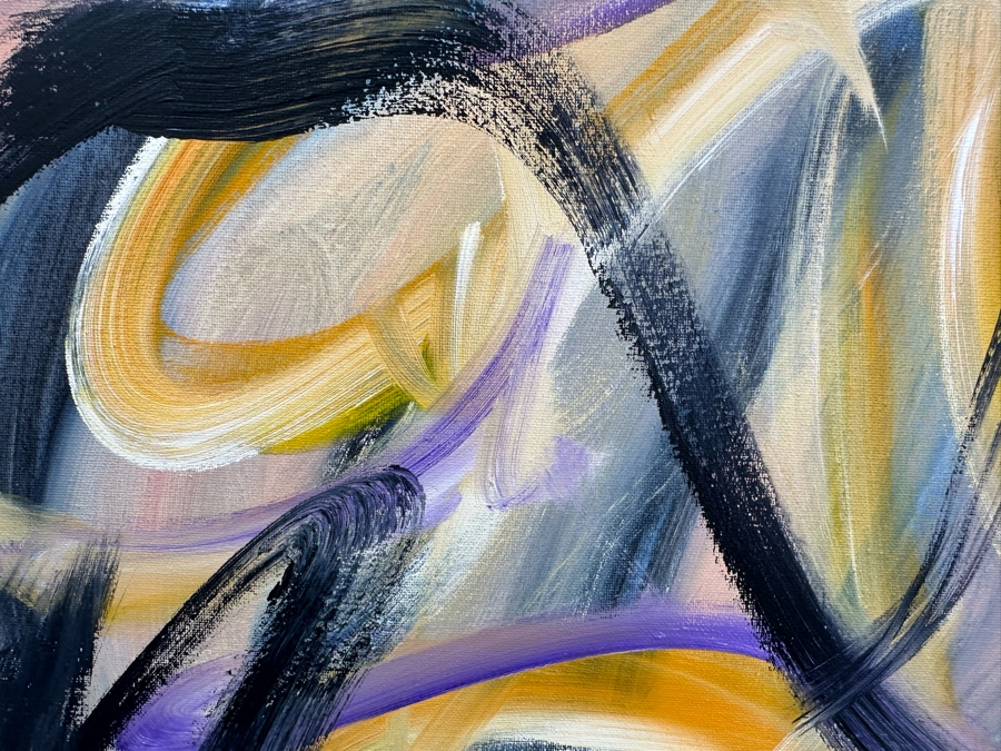 Gerrit Greve (1948-2024, Cardiff by the Sea, CA) Original Abstract Acrylic Painting On Canvas 2019 Signed Verso 16' X 20' Estimate $1,000-$2,000 [Photo 4]