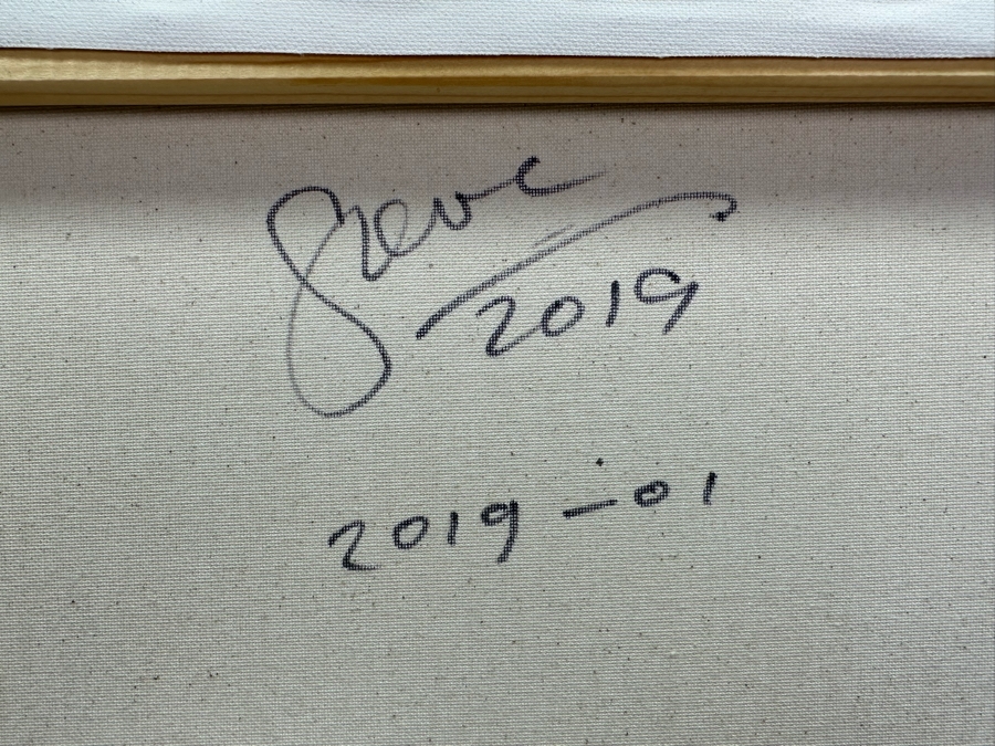 Gerrit Greve (1948-2024, Cardiff by the Sea, CA) Original Abstract Acrylic Painting On Canvas 2019 Signed Verso 16' X 20' Estimate $1,000-$2,000 [Photo 7]