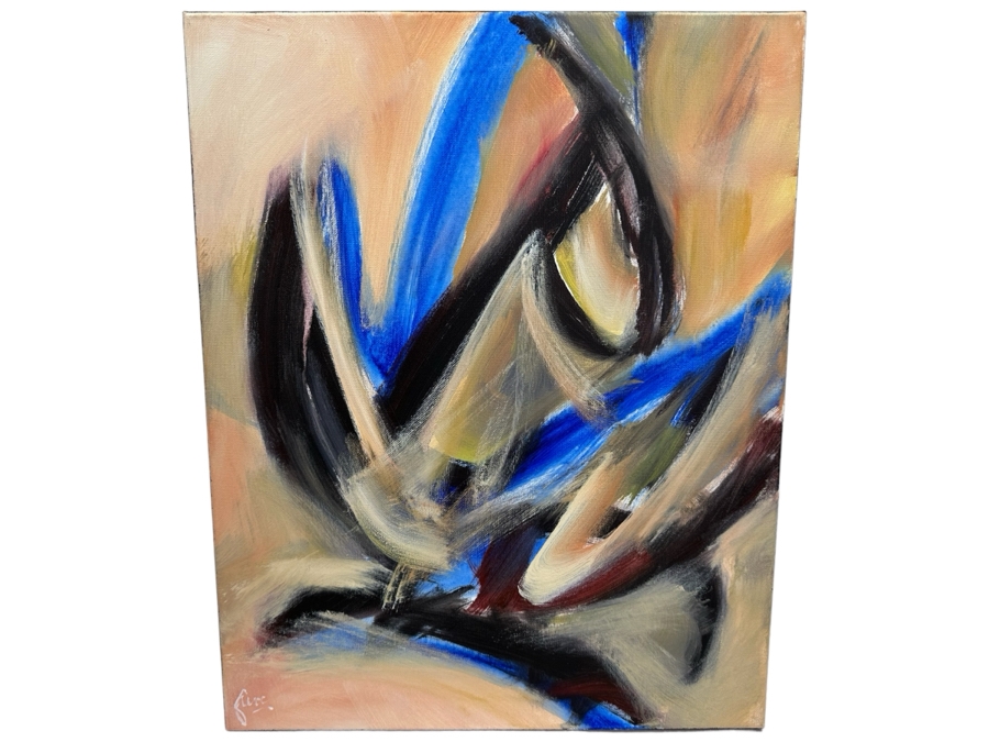 Gerrit Greve (1948-2024, Cardiff by the Sea, CA) Original Abstract Acrylic Painting On Canvas 2019 Signed Verso 16' X 20'	 Estimate $1,000-$2,000 [Photo 1]