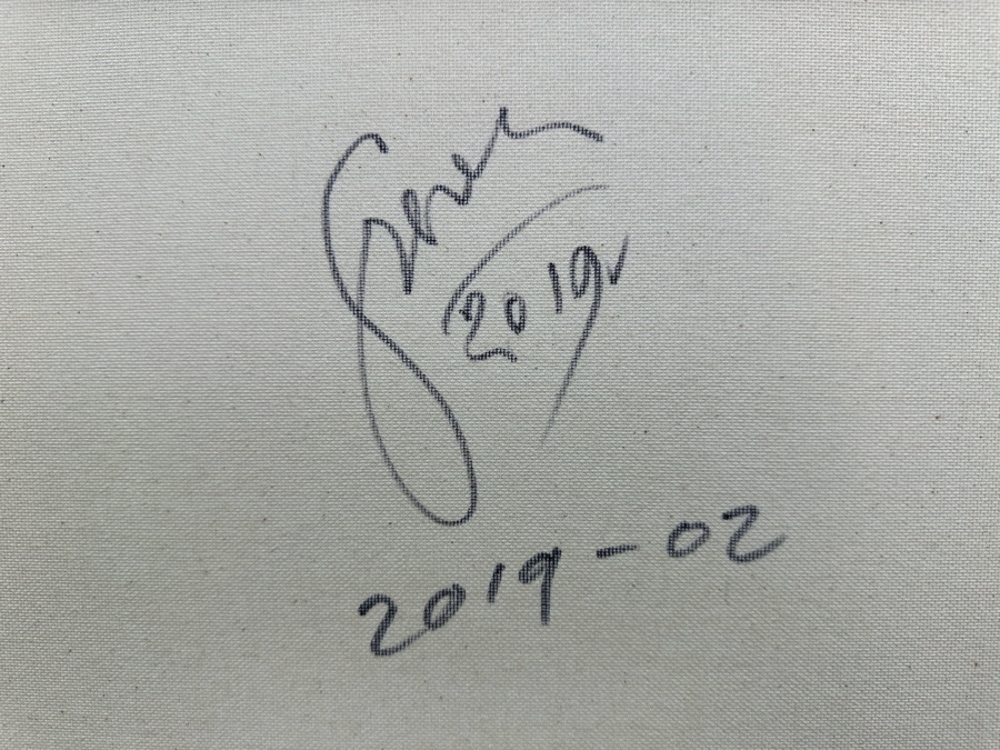 Gerrit Greve (1948-2024, Cardiff by the Sea, CA) Original Abstract Acrylic Painting On Canvas 2019 Signed Verso 16' X 20'	 Estimate $1,000-$2,000 [Photo 8]