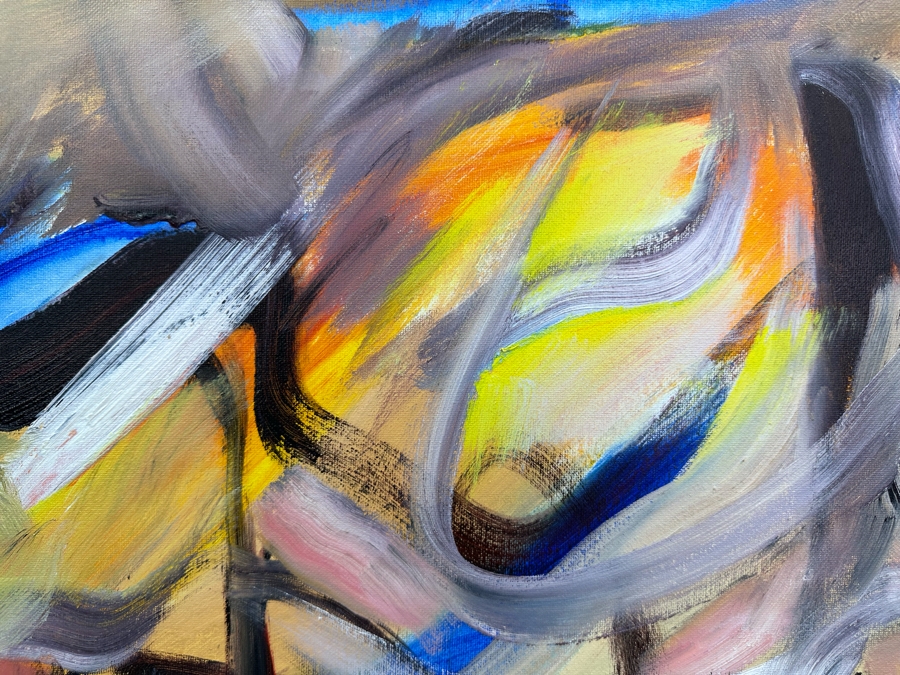 Gerrit Greve (1948-2024, Cardiff by the Sea, CA) Original Abstract Acrylic Painting On Canvas 2019 Signed Verso 16' X 20' Estimate $1,000-$2,000 [Photo 2]