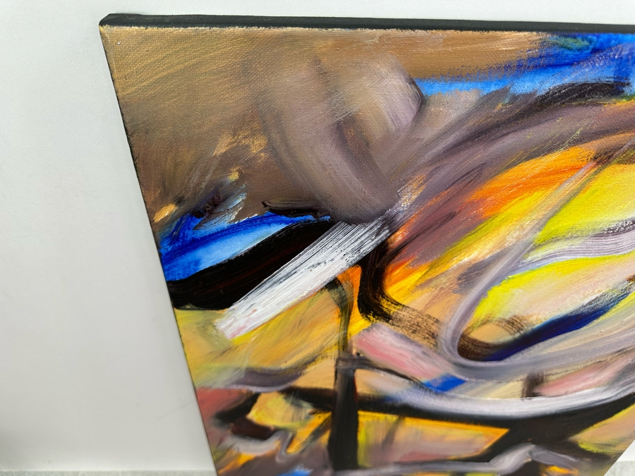 Gerrit Greve (1948-2024, Cardiff by the Sea, CA) Original Abstract Acrylic Painting On Canvas 2019 Signed Verso 16' X 20' Estimate $1,000-$2,000 [Photo 5]