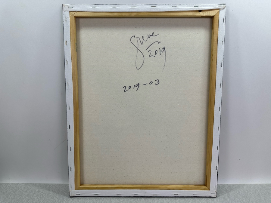 Gerrit Greve (1948-2024, Cardiff by the Sea, CA) Original Abstract Acrylic Painting On Canvas 2019 Signed Verso 16' X 20' Estimate $1,000-$2,000 [Photo 6]