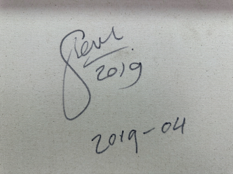 Gerrit Greve (1948-2024, Cardiff by the Sea, CA) Original Abstract Acrylic Painting On Canvas 2019 Signed Verso 16' X 20' Estimate $1,000-$2,000 [Photo 8]