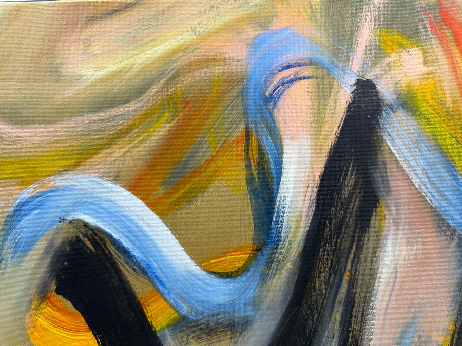 Gerrit Greve (1948-2024, Cardiff by the Sea, CA) Original Abstract Acrylic Painting On Canvas 2019 Signed Verso 16' X 20' Estimate $1,000-$2,000 [Photo 2]