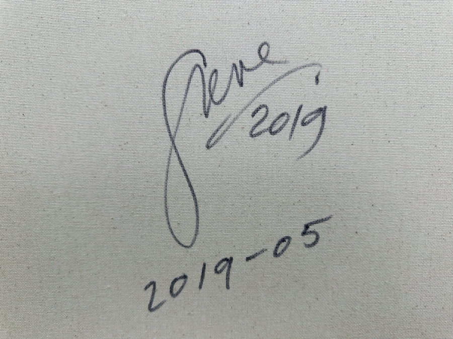 Gerrit Greve (1948-2024, Cardiff by the Sea, CA) Original Abstract Acrylic Painting On Canvas 2019 Signed Verso 16' X 20' Estimate $1,000-$2,000 [Photo 8]