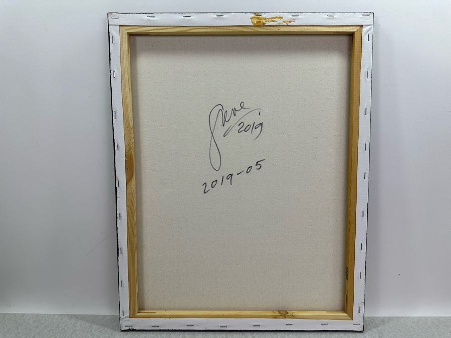 Gerrit Greve (1948-2024, Cardiff by the Sea, CA) Original Abstract Acrylic Painting On Canvas 2019 Signed Verso 16' X 20' Estimate $1,000-$2,000 [Photo 7]