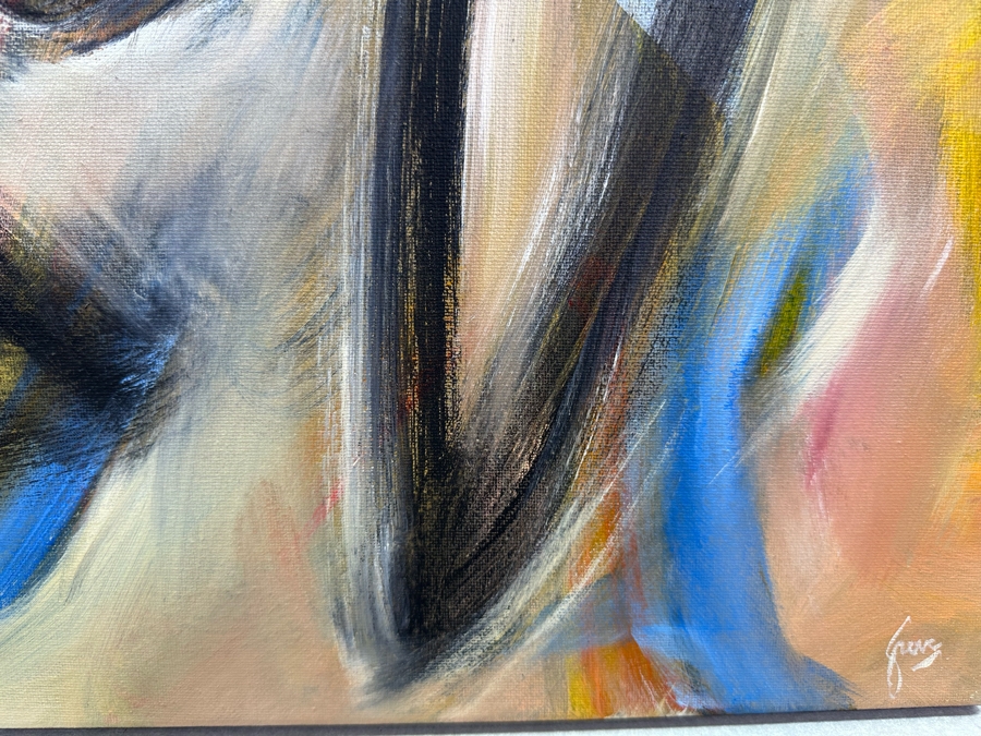 Gerrit Greve (1948-2024, Cardiff by the Sea, CA) Original Abstract Acrylic Painting On Canvas 2019 Signed Verso 16' X 20' Estimate $1,000-$2,000 [Photo 4]