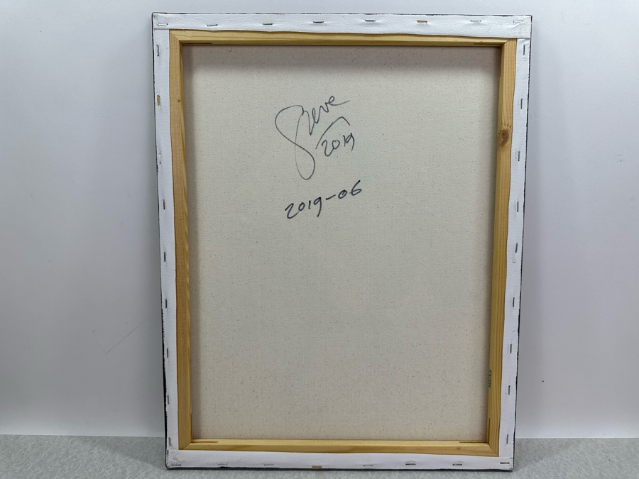 Gerrit Greve (1948-2024, Cardiff by the Sea, CA) Original Abstract Acrylic Painting On Canvas 2019 Signed Verso 16' X 20' Estimate $1,000-$2,000 [Photo 7]