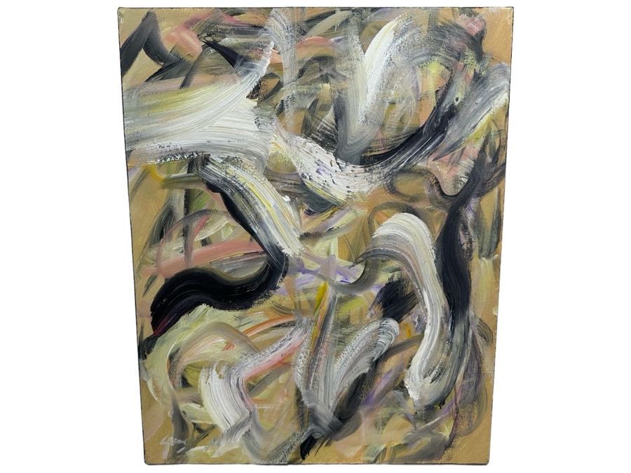 Gerrit Greve (1948-2024, Cardiff by the Sea, CA) Original Abstract Acrylic Painting On Canvas 2004 Signed Verso 16' X 20' Estimate $1,000-$2,000 [Photo 1]
